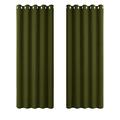 PONY DANCE Thermal Blackout Curtains - Eyelet Curtain Panels for Home Decorative Energy Saving & Room Darkening Window Covering for Bedroom, 2 Panels, 66 inch Width x 72 inch Drop, Olive Green