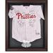 Philadelphia Phillies 2008 World Series Champions Brown Framed Logo Jersey Display Case