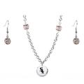 Chicago White Sox Crystals from Swarovski Baseball Necklace & Earrings