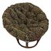 Blazing Needles Indoor/Outdoor Papasan Cushion Polyester/Cotton Blend in Brown | 7 H x 52 W x 52 D in | Wayfair 93302-52-TP-23