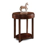 Charlton Home® Solid + Manufactured Wood Oval End Table in Chocolate Cherry Wood in Brown/Red | 23 H x 21 W x 16 D in | Wayfair CHLH5255 32428336