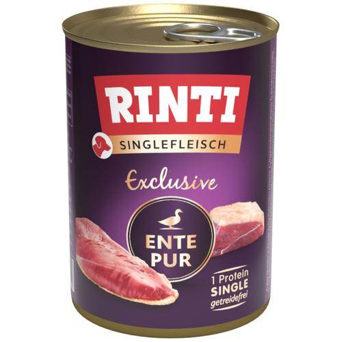 24 x 400g Exclusive Pur Ente Rinti Hundefutter nass