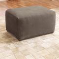 Sure Fit Stretch Pique Oversized Ottoman Slipcover Polyester in Brown | 20 H x 45 W x 29 D in | Wayfair 047293455445