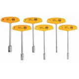 Wiha Ergonomic Comfort Grip T-Handle Inch Nut Driver Set 6 Piece