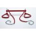 Creative Cedar Designs Ultimate Trapeze Bar w/ Triangle Rings & Chains Metal in Red | 6 H x 18 W x 3 D in | Wayfair BP 005-R