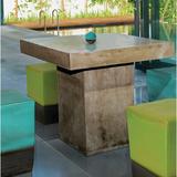 Seasonal Living Perpetual Concrete Bar Outdoor Table Stone/Concrete in Gray | 37 H x 48 W x 36 D in | Wayfair 501FT046P2G
