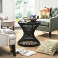 Birch Lane™ Garth Frame Coffee Table Rattan/Wicker/Wood in Black | 19.68 H x 19.5 W x 19.5 D in | Wayfair 4158516526AD461CA7F944EE8B39BF2C