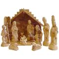 Deluxe Olive Wood Nativity Set- Hand Carved in Bethlehem, the Holy Land. by zytoon