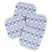 The Holiday Aisle® Snowdrift 5 Piece Coaster Set w/ Holder Wood in Blue/Brown/White | 3.5 H x 0.25 D in | Wayfair UNFP6948 33487102