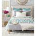 Eastern Accents Eloise Ikat Cotton Comforter Polyester/Polyfill/Cotton in Blue/Gray/White | Super Queen Comforter | Wayfair DV1-384B