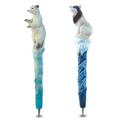 Planet Pens Bundle of Polar Bear & Wild Wolf Novelty Pens - 2 Pack