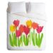 East Urban Home Bright Tulips by Laura Trevey Lightweight Duvet Cover Microfiber in Green/Red/Yellow | Twin | Wayfair HACO5181 33750070