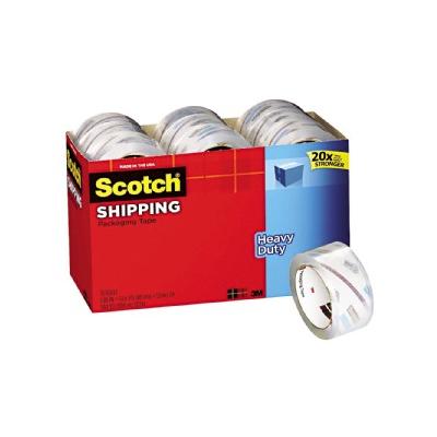 3850 Heavy-Duty Packaging Tape Cabinet Pack, 1.88" x 54.6yds, 18/Pack, Clear