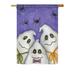 Breeze Decor 3 Ghosts 2-Sided Polyester Garden Flag Metal in Gray/Indigo | 40 H x 28 W in | Wayfair BD-HO-H-112055-IP-BO-DS02-US