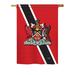 Breeze Decor Trinidad & Tobago 2-Sided Polyester House/Garden Flag in Black/Brown/Red | 18.5 H x 13 W in | Wayfair BD-CY-G-108172-IP-BO-DS02-US