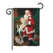 Breeze Decor Santa's List 2-Sided Polyester House/Garden Flag in Red/Black/Brown | 18.5 H x 13 W in | Wayfair BD-XM-G-114088-IP-BO-DS02-US