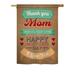 Breeze Decor Thanks Mom 2-Sided Polyester House/Garden Flag Metal in Brown/Green/Red | 40 H x 28 W in | Wayfair BD-MD-H-115099-IP-BO-DS02-US