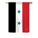 Breeze Decor Syria 2-Sided Polyester House Flag in Black/Green/Red | 18.5 H x 13 W in | Wayfair BD-CY-G-108326-IP-BO-DS02-US