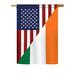 Breeze Decor US Irish Friendship 2-Sided Polyester House Flag in Blue/Orange/Red | 18.5 H x 13 W in | Wayfair BD-FS-G-108237-IP-BO-DS02-US