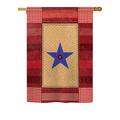 Breeze Decor One-Star Service 2-Sided Polyester House Flag Metal in Red/Brown | 40 H x 28 W in | Wayfair BD-MI-H-108070-IP-BO-DS02-US