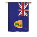 Breeze Decor Turks & Caicos 2-Sided Polyester House Flag Metal in Blue/Red/Yellow | 40 H x 28 W in | Wayfair BD-CY-H-108335-IP-BO-DS02-US