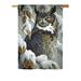 Breeze Decor Great Horned Owl 2-Sided Polyester House Flag in Brown/Gray | 18.5 H x 13 W in | Wayfair BD-BI-G-105042-IP-BO-DS02-US