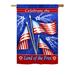 Breeze Decor Celebrate Freedom 2-Sided Polyester Garden Flag Metal in Blue/Red | 40 H x 28 W in | Wayfair BD-FJ-H-111057-IP-BO-DS02-US