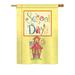 Breeze Decor School Days 2-Sided Polyester House Flag in Green/Red/Yellow | 18.5 H x 13 W in | Wayfair BD-SE-G-115105-IP-BO-DS02-US