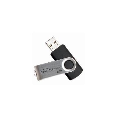 Flash Drive, 8GB, Password Protected, Black/Aluminum (CCS26466)