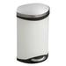 Safco Products Company Ellipse Steel Step on Trash Can Stainless Steel in White | 17 H x 12 W x 8.5 D in | Wayfair 9901WH