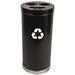 Witt Metal Recycling Multi Compartment Recycling Bin Stainless Steel in Black | 32 H x 15 W x 15 D in | Wayfair 15RTBK