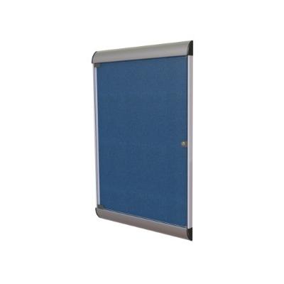 Silhouette Enclosed with PremaTak Vinyl Tackboard - Navy - 42.125H x 27.75W, silh20417-ghe, silh2041