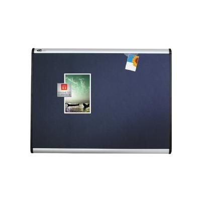 Prestige Plus Magnetic Fabric Bulletin Board, 36 x 24, Aluminum Frame, Black