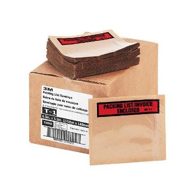 Top Print Self-Adhesive Packing List Envelope - Brown (1000 Per Box), White