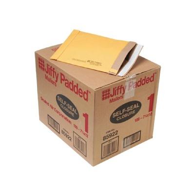 #1, 7 1/4 x 12, Jiffy Padded Self-Seal Mailer- Golden Brown (100 per Carton)