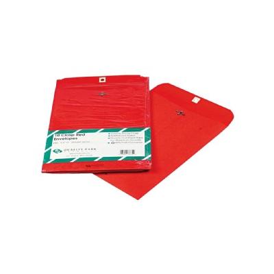 Clasp Envelope-28 lb - Red (10 Per Pack)