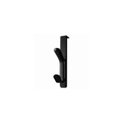 Panel Double Coat Hook, 36/BX, Black (LLR80665)