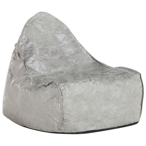 Sitzsack Grau 73 x 75 cm Tropf Design Komfortable Sitzfläche antiallergische Füllung Leicht