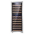 Kalamera 73 Bottle Dual Zone Freestanding Wine Refrigerator, Glass in Black/Gray | 50.2 H x 23.8 W x 19.5 D in | Wayfair KRC-73DZF