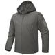 TACVASEN Windproof Work Fleece Jacket Mens Waterproof Softshell Jacket Fleece Outdoor Coats Military Blouson Grey 3XL