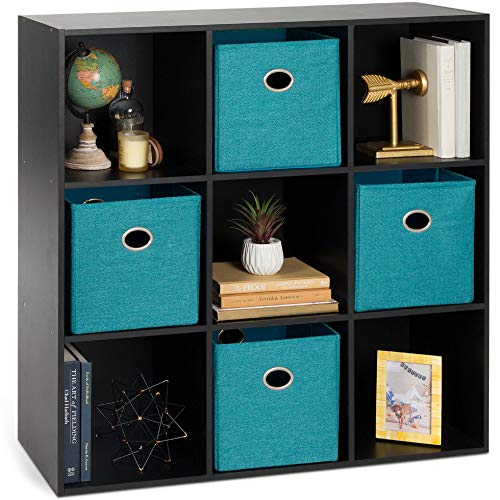 Best Choice Products 9-Cube Storage Shelf Organizer Bookshelf System, Display Cube Shelves Compartments, Customizable W/ 3 Removable Back Panels