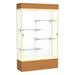 Ghent Reliant Series Wood Veneer Lighted Floor Display Case Metal in Red/Brown | 80 H x 48 W x 16 D in | Wayfair 2174WB-GD-MK