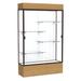 Ghent Reliant Series Wood Veneer Lighted Floor Display Case Metal in Brown | 80 H x 48 W x 16 D in | Wayfair 2174WB-BZ-AK