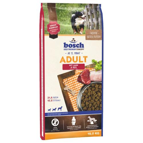 15kg Adult Lamm und Reis bosch Hundefutter trocken