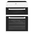 Beko KDC611W 60cm A Rated Double Oven 4 Burners Ceramic Electric Cooker in White