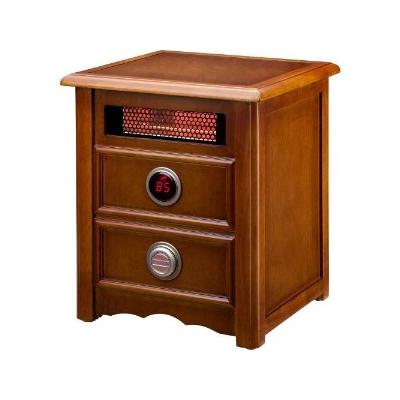 Heaters Nightstand 1500-Watt Infrared Portable Space Heater with Dual Heating System Browns / Tans D