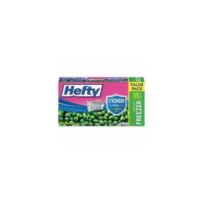 Hefty One Zip Slider Bags, Freezer, 1qt, Clear, 35/Box (RFPR82235)