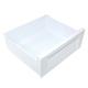 SPARES2GO White Plastic Drawer Basket for Diplomat Fridge Freezer