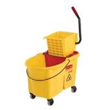 Hampers & Carts 44 Qt. Yellow WaveBrake Side Press Mop Bucket and Wringer Combo FG618688YEL screenshot. Janitorial Supplies directory of Janitorial & Breakroom Supplies.