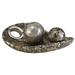 World Menagerie Tanan Silver Decorative Bowl Porcelain, Glass in Brown/Gray | 6.5 H x 17 W x 10.5 D in | Wayfair WDMG8579 34481270
